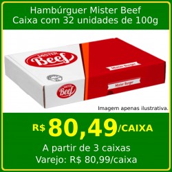 Hambúrguer Mister Beef 32 x 100g