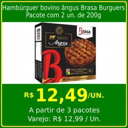 Hambúrguer Bovino Angus Brasa Burguers 200g