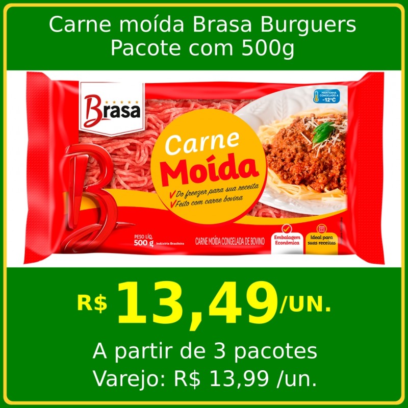 Carne moída Brasa Burguers 500g