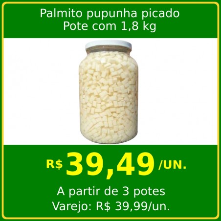 Palmito picado pupunha 1,8kg