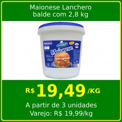 Maionese Lanchero balde 2,8kg