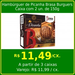 Hambúrguer de Picanha 150g Brasa - caixa com 2 un