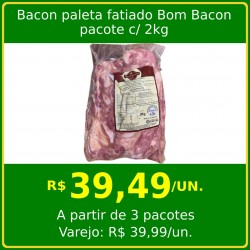 Bacon paleta fatiado Bom Bacon 2kg