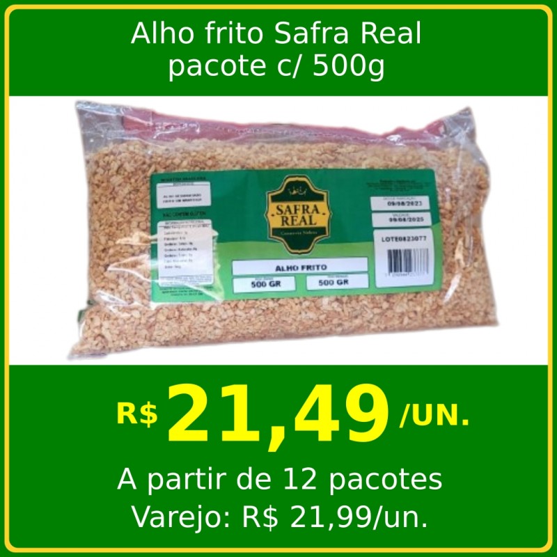 Alho frito Safra Real 500g Alho frito Safra Real 500g