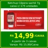 Ketchup Cepêra Sachê - com 175 sachês de 7g