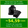 Saco para Lixo P4 100L - pacote com 100 unidades