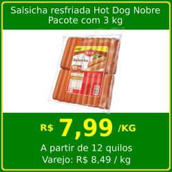 Salsicha Resfriada Nobre 3kg