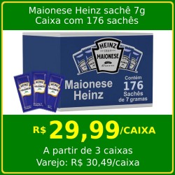 Maionese Heinz Sachê - caixa com 176 sachês de 7g