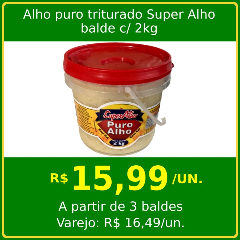 Alho puro triturado Super Alho 2kg