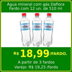 Água Mineral com Gás Daflora 500ml - Fardo com 12 unidades