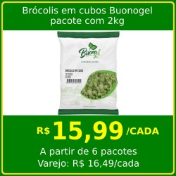 Brócolis em Cubos Buonogel Pacote 2 kg
