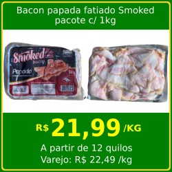 Bacon papada fatiado Smoked 1kg
