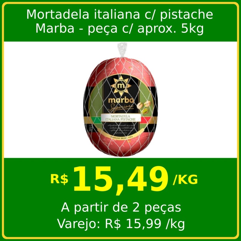 Mortadela italiana com pistache Marba