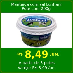 Manteiga com sal Lunhani - 200g