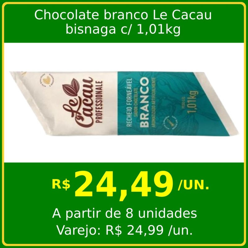 Chocolate branco Le Cacau 1,010kg