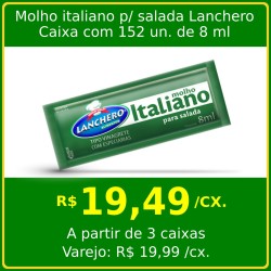Molho Italiano para Salada Lanchero - 152 Sachês x 8ml