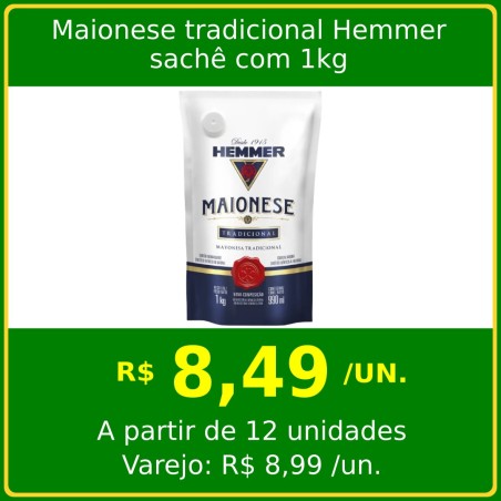 Maionese tradicional Hemmer 1kg