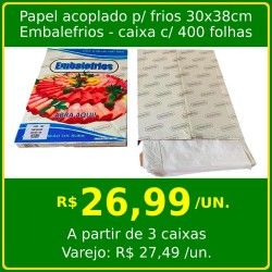 Papel acoplado para frios 30x38cm Embalefrios