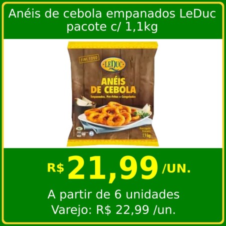 Anéis de Cebola Empanados Leduc - pacote 1,1kg