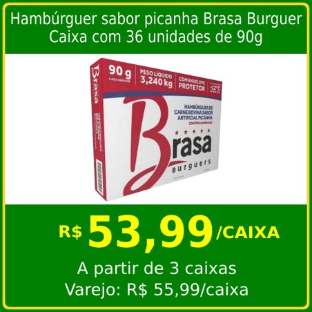 Hambúrguer Sabor Picanha 36 x 90 Brasa