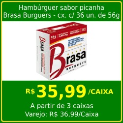 Hambúrguer Sabor Picanha 36 x 56 Brasa