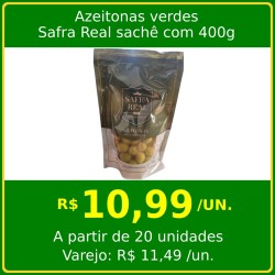 Azeitonas verdes Safra Real 400g