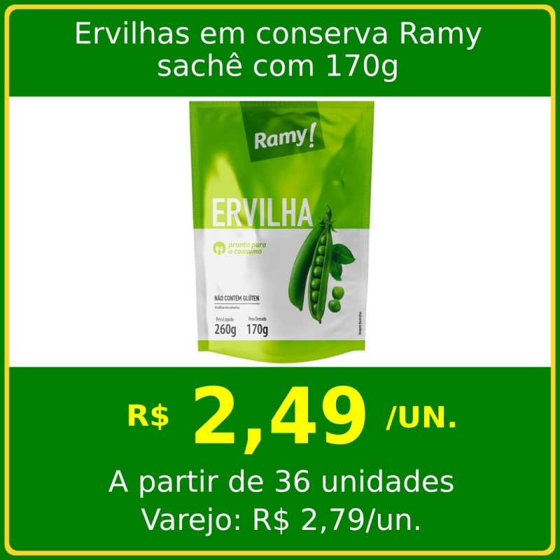 Ervilhas em conserva Ramy sachê 170g