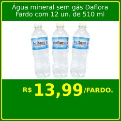 Água Mineral sem Gás Daflora 500ml - fardo com 12 unidades