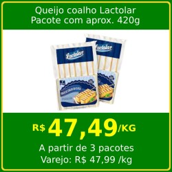 Queijo de Coalho em Espeto Lactolar - Pacote