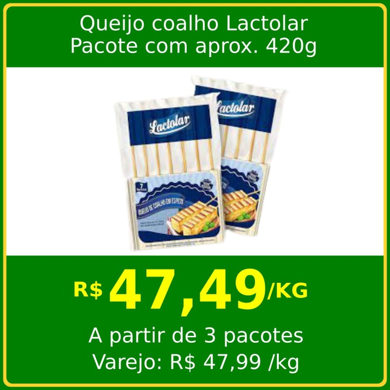 Queijo de Coalho em Espeto Lactolar - Pacote