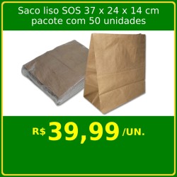 Saco SOS liso 37 x 24 x 14 cm