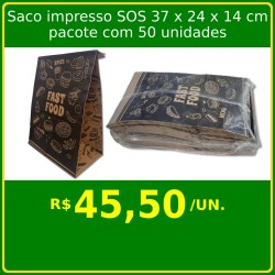 Saco SOS impresso 37 x 24 x 14 cm