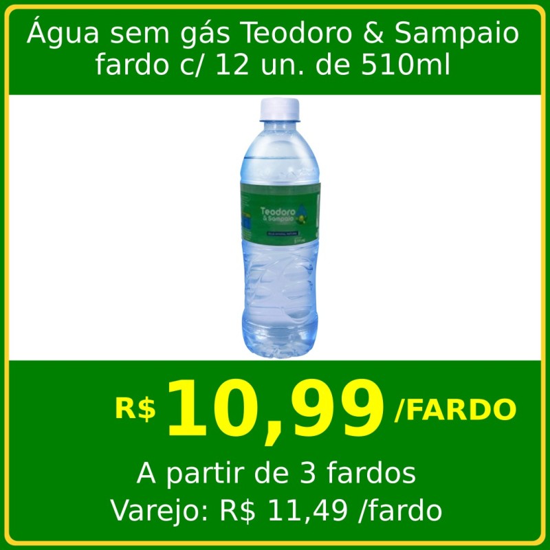 Água mineral sem gás Teodoro & Sampaio 510ml