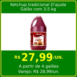 Ketchup Tradicional D'ajuda - Galão 3,5 kg