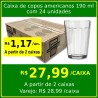 Caixa de copos americanos 190ml 24 un