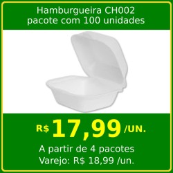 Hamburgueira CH002 pacote com 100 unidades