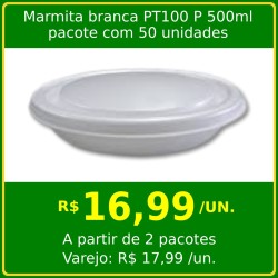 Marmita branca PT100 P 500ml