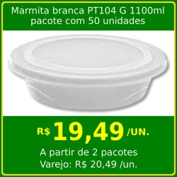 Marmita branca PT104 G 1100ml