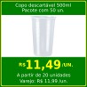 Copo descartável 500 ml pacote com 50 un