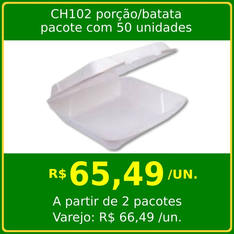 CH102 porção/batata pacote com 50 unidades