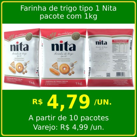 Farinha de trigo tipo 1 Nita 1kg