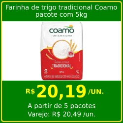 Farinha de trigo tradicional Coamo 5kg