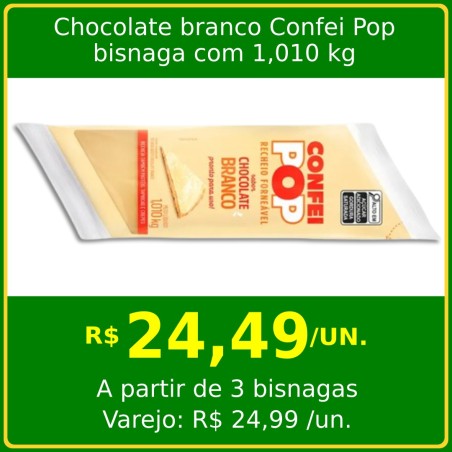 Chocolate branco Confei Pop 1,010kg