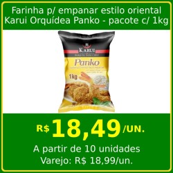 Farinha para empanar estilo oriental Karui Orquídea Panko 1kg