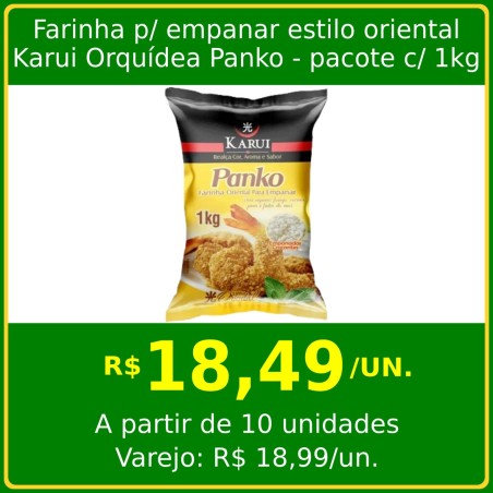 Farinha para empanar estilo oriental Karui Orquídea Panko 1kg