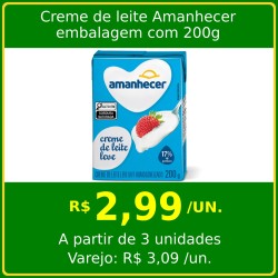 Creme de leite Amanhecer 200g