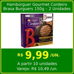 Hambúrguer Gourmet Cordeiro Brasa Burguers 150g – 2 Unidades