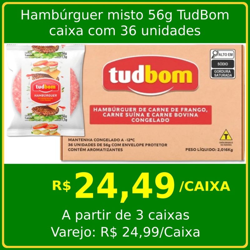 Hambúrguer misto 56 TudBom