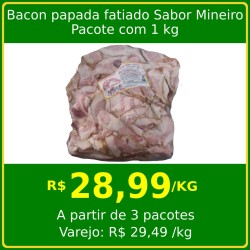 Bacon Papada Fatiado Sabor Mineiro 1kg