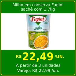 Milho Verde em conserva Fugini sachê 1,7kg